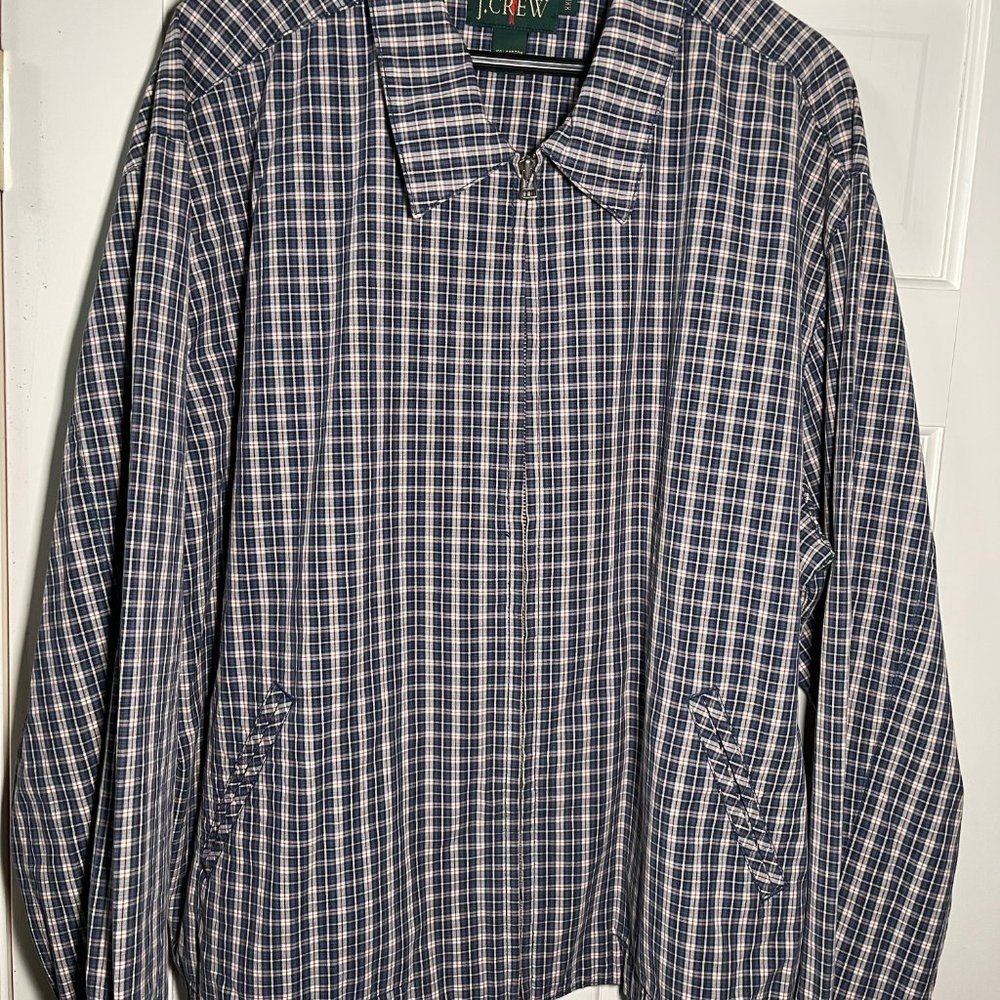 J. Crew Plaid Zip Jacket XXL